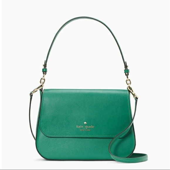 NWT Kate Spade ♠️ Green saffiano leather shoulder bag - Picture 2 of 9